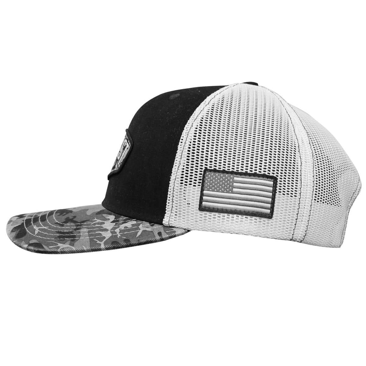 Black Camo Crest Mens Cap - Image 4