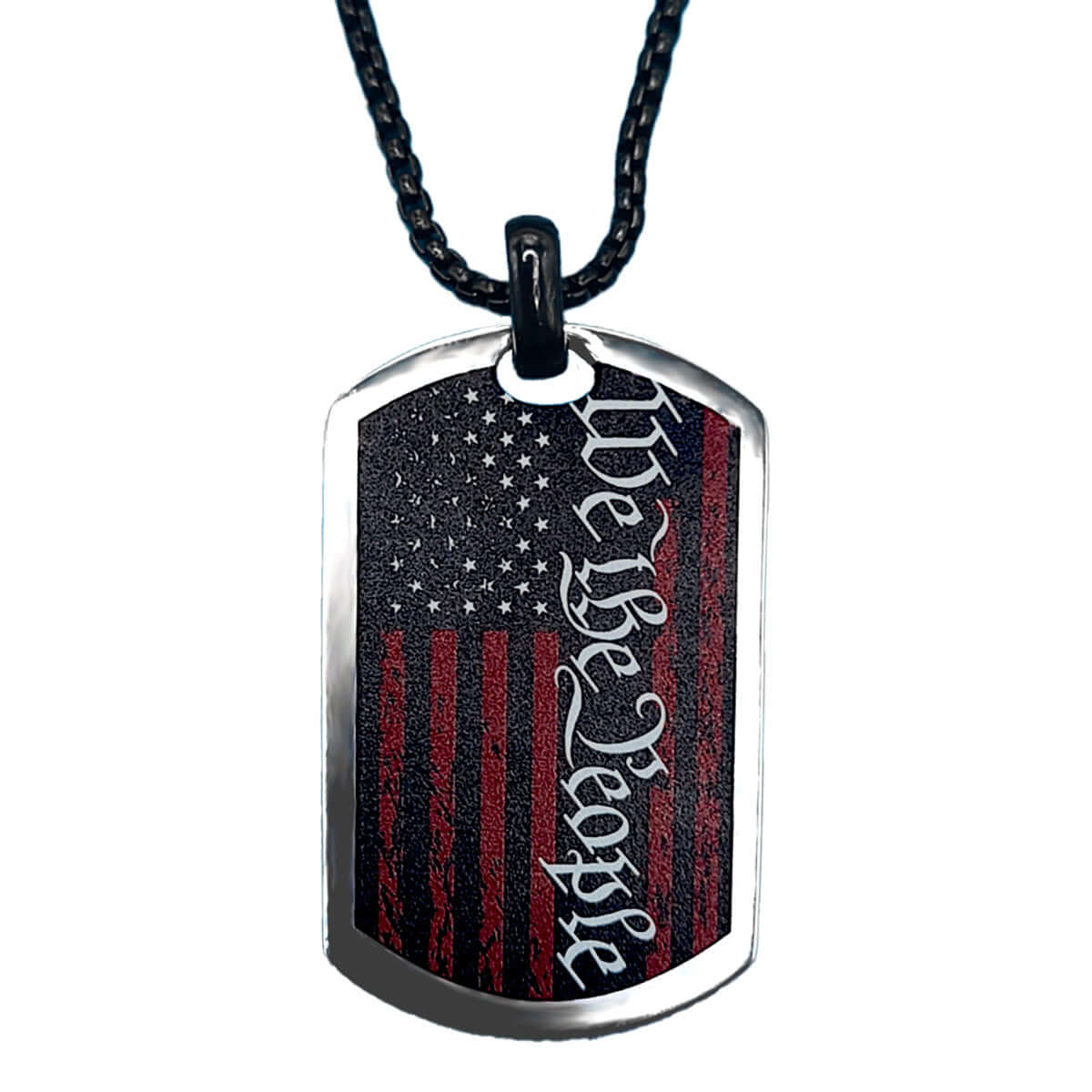 We The People Flag Mens Necklace - Image 3