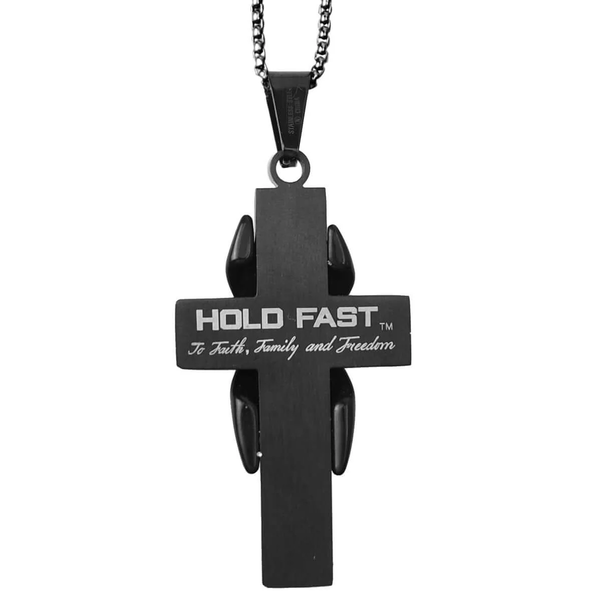 Wrapped Flag Cross Mens Necklace - Image 4