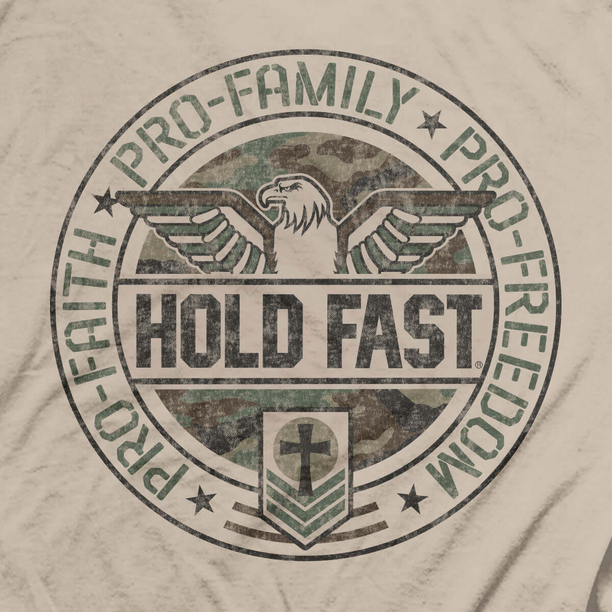 Pro Faith Family Freedom Eagle Mens T-Shirt - Image 4